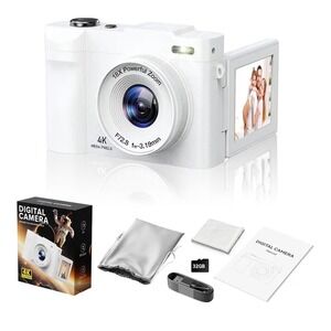 Zhixjia 50 mp Digital Camera Vlogging, Video, Filters Rechargable